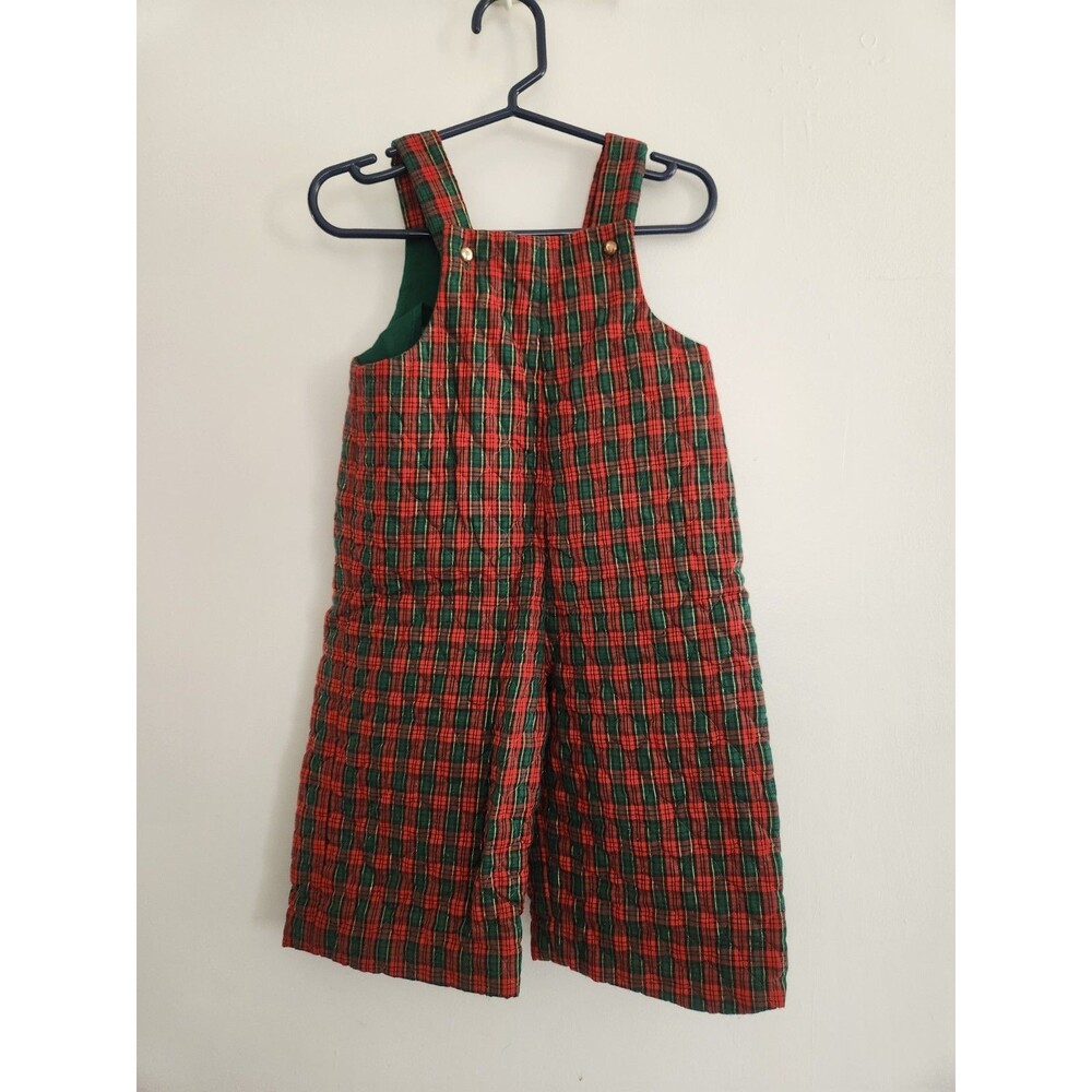 Vintage Handmade Baby/Toddler Christmas Overalls 18 Months
